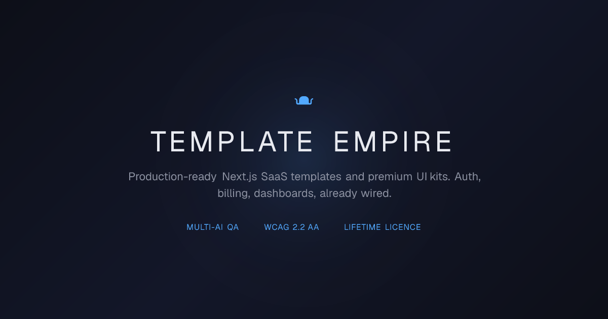 Template Empire: production-ready Next.js SaaS templates and UI kits